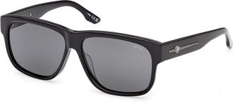 BMW BW0079-H Polarized 01D Mens Sunglasses Black Size 59