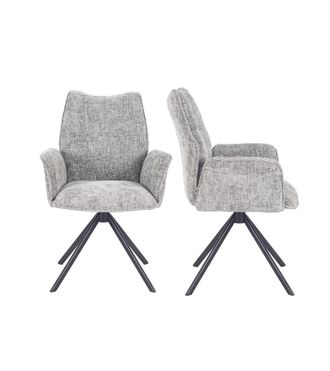 Home Heavenly Pack de 2 sillas acolchadas y ergon&oacute;micas en gris 93 x 63 x 62 x cm