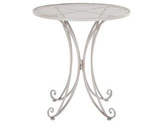 Beliani Mesa de balc&oacute;n 71 cm 71 cm metal gris