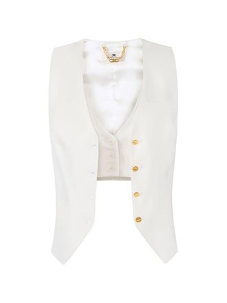 Elisabetta Franchi linnenmix vest