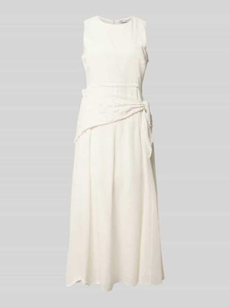 Mango Midikleid aus Viskose-Mix mit Spitzenbesatz in Offwhite, Gr&ouml;&szlig;e XL