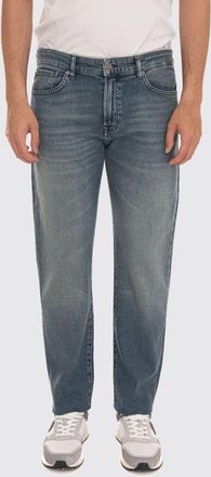 HUGO BOSS Jeans straight fit a vita bassa in denim di cotone stretch