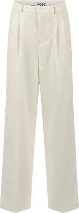 Rossi Noa Fluid Cade Wijde Pijpen Broek - Dames - Wijde Broeken - Beige - L - Polyester - Broeken