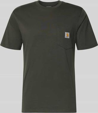Carhartt Work in Progress Regular Fit T-Shirt mit Logo-Patch in Schlamm, Gr&ouml;&szlig;e XXL