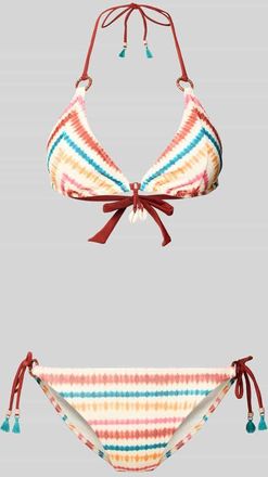 Banana Moon Banana Moon Bikini mit wattierten Cups und seitlicher Schn&uuml;rung in Offwhite, Gr&ouml;&szlig;e XL