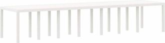 vidaXL Vidaxl - Mesa De Jard&iacute;n Blanco 400 X 100 X 73 Cm Rat&aacute;n Sint&eacute;tico