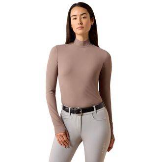 Ariat Womens SolVeil Baselayer Top Long Sleeve in Iron, Size 2X-Small, by Ariat