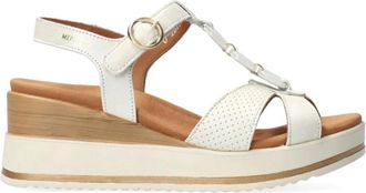 Mephisto Flat Sandalen - Dames - Sleehakken - Grijs - 41 EU - Schoenen