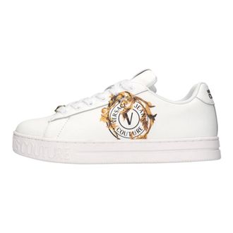 Versace Jeans Couture Schoenen, Dames, Wit, 37 EU, Leer, Fondo Court 88 Sneakers