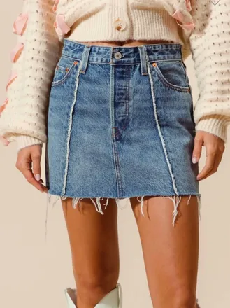 So Me Melissa Mini Skirt In Denim