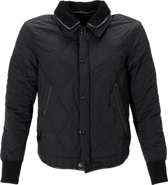 Tom Ford Tom Ford donsjack met shear-trimmed afwerking in zwart polyamide