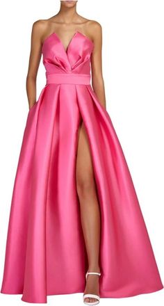 Doris S Elegante Roze Lange Jurk - Dames - Avondkleed - Roze - XL - Kleedjes