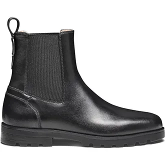Santoni Womens Leather Chelsea Boot in Black at Nordstrom, Size 8.5