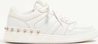 Valentino Garavani Freedots Trainer In Kidskin And Nappa Calfskin With Stud Detail