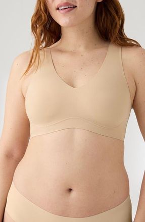 True & Co. Body Lift V-Neck Bralette in Desert at Nordstrom, Size X-Large