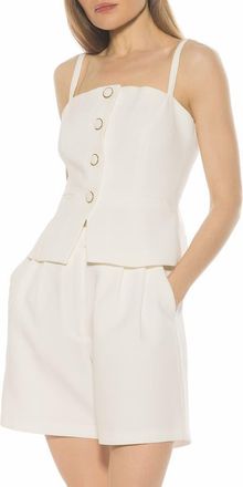 Alexia Admor Amandine Vest Top in Ivory at Nordstrom Rack, Size 10