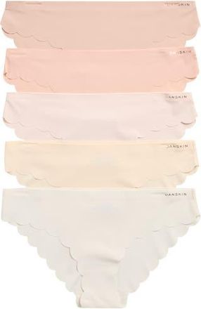 Danskin 5-Pack Laser Cut Bikini Briefs in Blush Shores/Light Honey at Nordstrom Rack, Size Medium