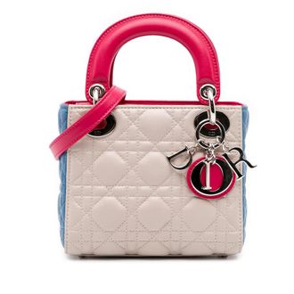 Dior Pre-owned Dior Mini Tricolor Lambskin Cannage Lady Ladies YC2ZZKKGGS7TGD57