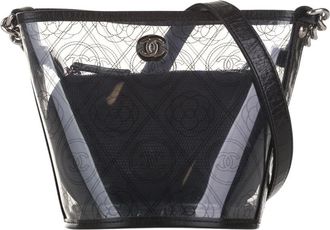 Chanel Pre-owned PVC Leather Bucket Bag - Dames - Vintage Tas - Zwart - ONE Size - Leer - Vintage