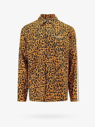 Palm Angels Linen and cotton shirt with classic logo embroidery - PALM ANGELS - gender_Man