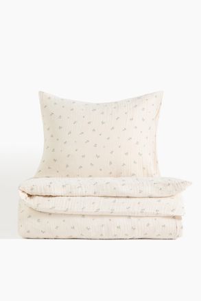 H&M Bettw&auml;sche aus Musselin - Beige