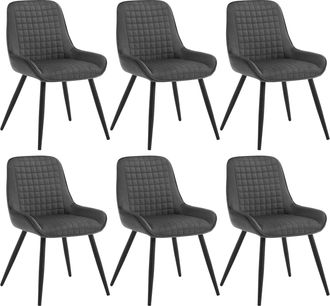 Woltu Woltu 6 Set Di Sedie Per Sala Da Pranzo Moderne. Sedie Da Cucina In Velluto. Sedie Imbottite Con Schienale Per Camera Da Letto. Soggiorno Ufficio. Stu