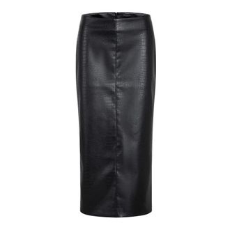 Bruuns Bazaar Rokken, Dames, Zwart, XS, Embossed Crocobbtuanella Rok