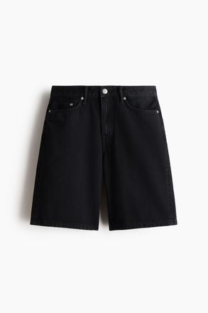 H&M Denimshorts in Relaxed Fit - Denimschwarz