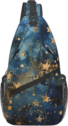 Generic Golden Star Branches Shoulder Bag Trendy Crossbody Bag Anti Theft Backpack For Casual Women Men