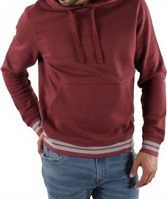 Jachs NY Soft Touch Varsity Hoodie In Scarlet