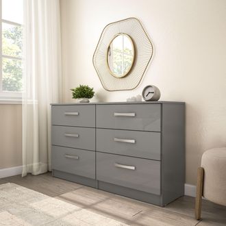 Birlea Lynx 6 Drawer Chest in Grey