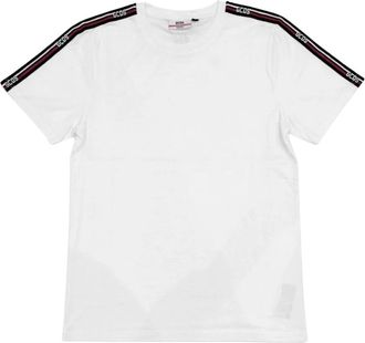 GCDS Logo Tape Ss T-Shirt - Heren - T-shirts - Wit - XS - Katoen - Tops