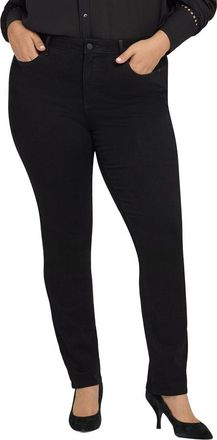 NYDJ Nydj Plus Sheri Black Rinse Slim Jean