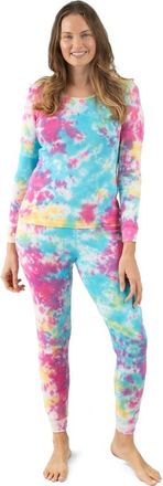 Leveret Womens Cotton Tie Dye Matching Family Pajamas in Tie Dye Rainbow at Nordstrom, Size X-Large