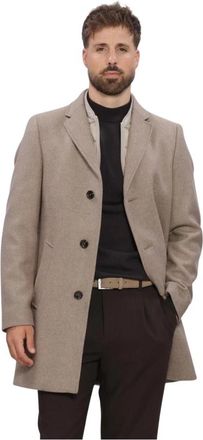 Stefano Lauran Sl-Casper Jas - Heren - Mantel - Beige - XL - Wol - Jassen