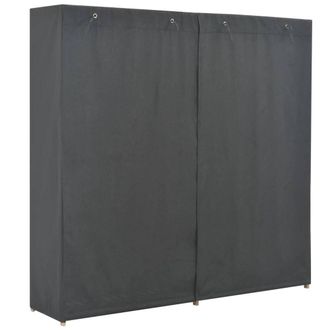 Berkfield Home Wardrobe Grey 200x40x170 cm Fabric | Size: 200 x 40 x 170 cm