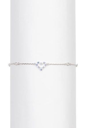 Suzy Levian Sterling Silver Sapphire & Diamond Bracelet in Blue at Nordstrom Rack