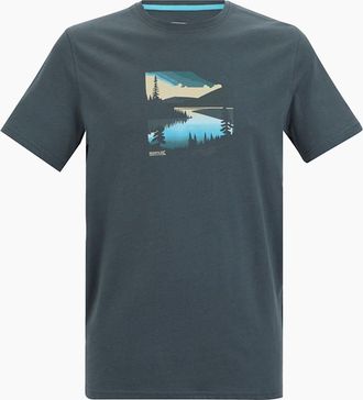 Regatta Mens Regatta Mens Breezed Graphic T-Shirt - Grey - Size: 48