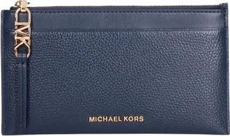 Michael Kors Portacarte grande Empire in pelle martellata - - Accessories - Donna - Blu - ONE SIZE