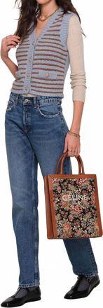 Heartloom Striped Knit Asher Vest In Blue