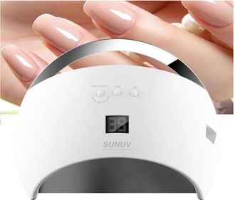 Trade Shop Trade Shop - L&aacute;mpara Uv Led Sun6 De 48 W Para Reconstrucci&oacute;n De U&ntilde;as Con Temporizador Lcd