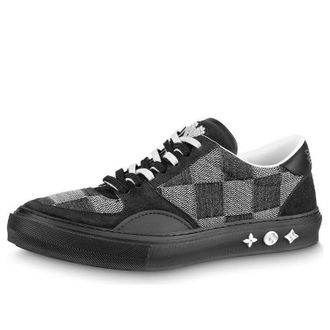 Louis Vuitton Ollie Sneakers Black Plaid Mesh 1A9YTQ