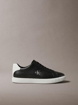 Calvin Klein Zapatillas De Piel Con Logo Distintivo