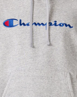 Champion Logo-Embroidered Fleece Sweatshirt - Gray