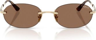 Vogue Sunglasses Vo4342 S 848/73 Pale Gold/Dark Brown Women