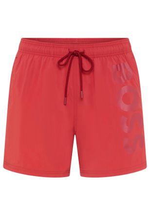 HUGO BOSS Badeshorts BOSS Octopus, Herren, Gr. XXL, N-Gr, dunkelrot 609, Web, Obermaterial: 100% Polyamid, Badehosen Badeshorts, Mit BOSS Logoschriftzug, elasti