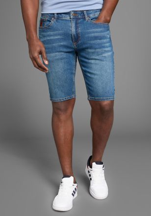 Bruno Banani Jeansshorts BRUNO BANANI Hutch-Shorts, Herren, Gr. 32, L&auml;nge 32, blau, Denim/Jeans, Obermaterial: 98% Baumwolle, 2% Elasthan, unifarben, normal kurz, 
