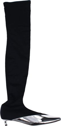 Givenchy Womens Pointed Toe Sock Boots - Black Textile - Size EU 37