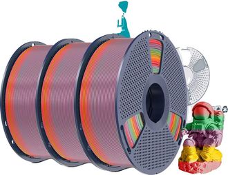 OEM Filamento Para Impresora 3d, Degradado Multicolor, No T&oacute;xico Y Biodegradable, Rainbow Pla 01