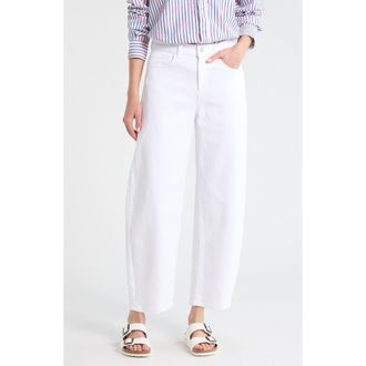 Frank & Eileen Brennan Barrel Leg Jeans in White at Nordstrom, Size 31